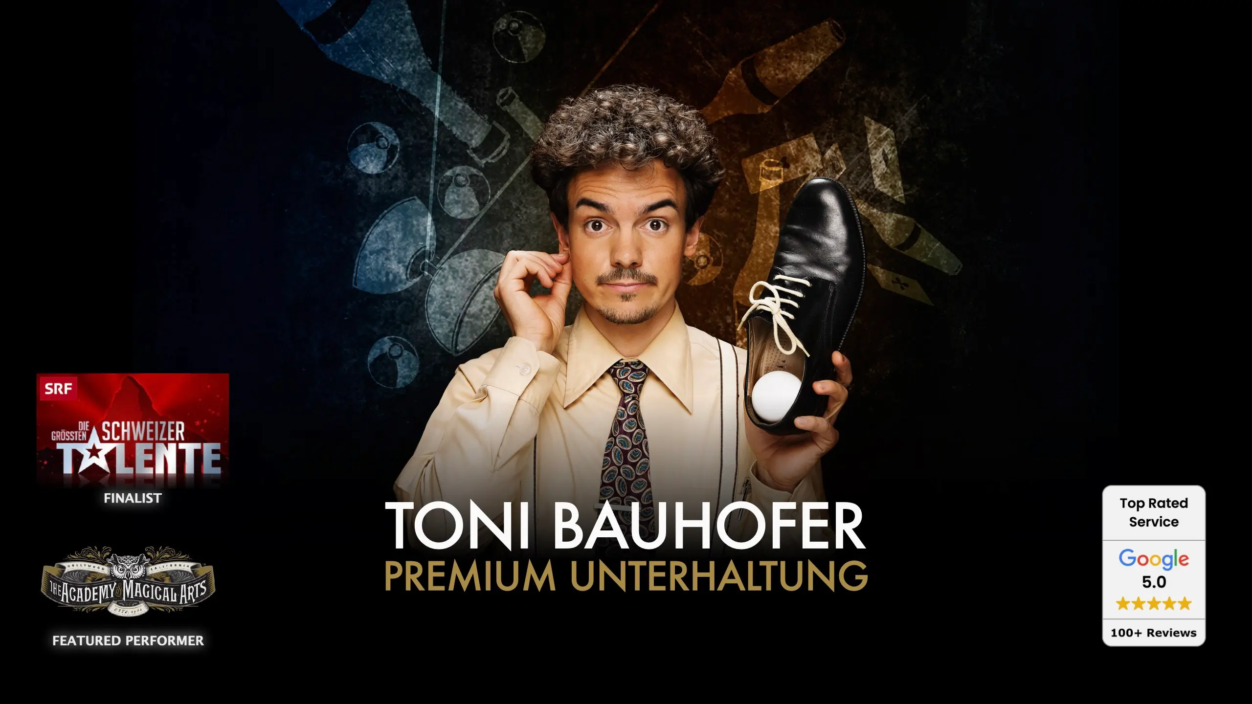 Zauberer Toni Bauhofer bei einer Show für Firmenfeiern, Hochzeiten und private Anlässe